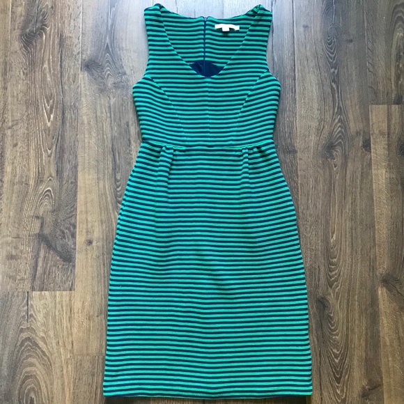 Boden Dresses & Skirts - BODEN Green Navy Vintage Ponte Dress 6L Long